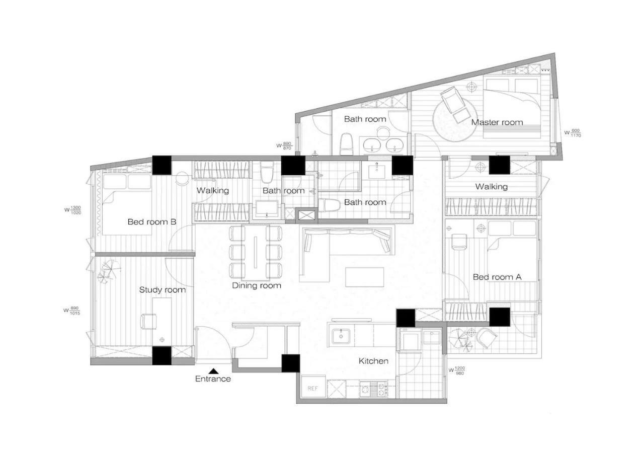 3 Bedrooms And 1 Study And 3 Bathrooms Near Taipei 101 & Mrt Kültér fotó